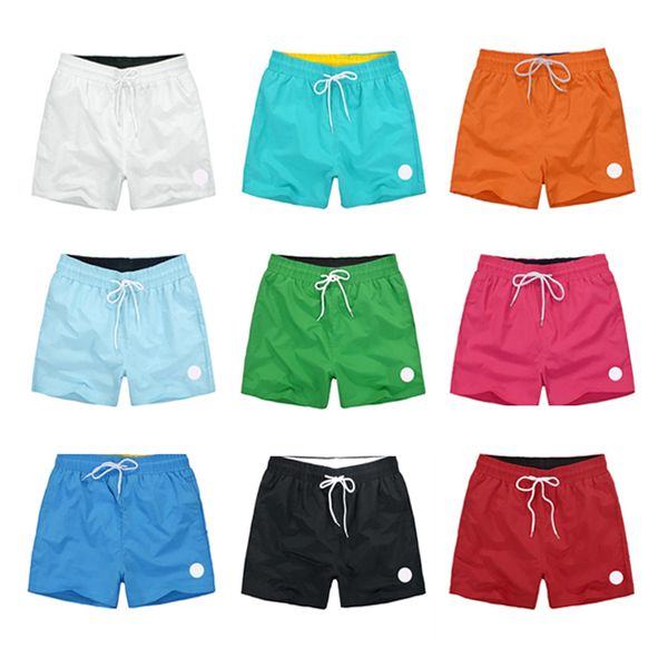 designer mens shorts luxury embroidered badge candy color womens quick dry franch brand loose shorts 15 colors factory outlet, White;black